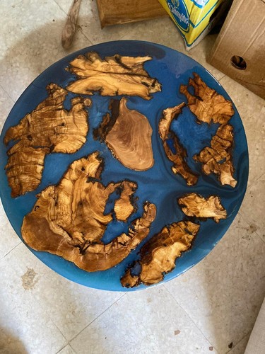 Rare olive wood epoxy table - rare,