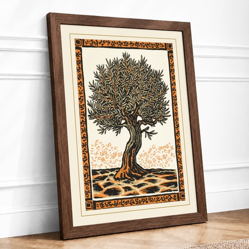 Ancient olive tree botanical - olive,